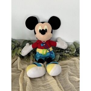 Vintage Disney Mickey Mouse Learn to Dress‎ Plush Toy Doll Mattel 15"